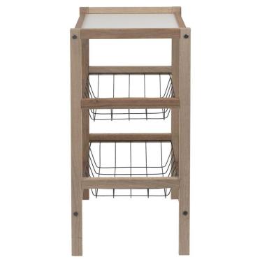Imagem de Fruteira Tramontina Utilínea Em Madeira Mista Com Estante E 2 Cestos