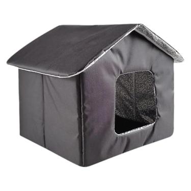 Imagem de Whtkoph Casinha para Gatos de Exterior, Acessórios para Interior Fechado, Toca para Animais de Estimação de Interior, Canil para Outono E Inverno, Imper, M