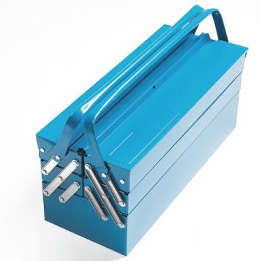 Imagem de Caixa sanfonada para ferramentas com 5 gavetas - Tramontina, Azul