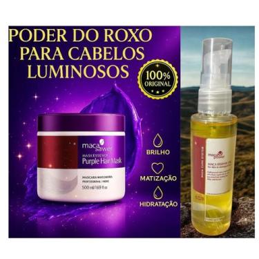 Imagem de Kit Mascara Matizadora Karseell Power Roxa 500ml e Óleo Karseell 30ml
