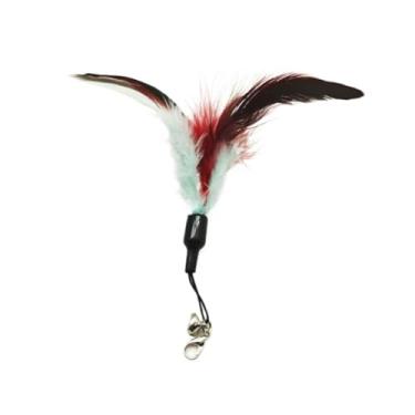 Imagem de Luzhengyang Recargas de varinha Feather Cat Teaser – Cabeças inspiradas em pássaros naturais, acessórios de brinquedo de gato para brincadeiras interativas (pacote com 5) (refil de penas nº 3)