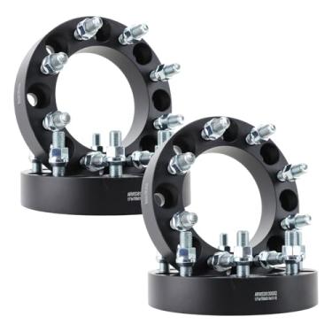 Imagem de VibeUp Adaptadores de roda centralizados 8x170 a 8x6,5 Lug 3.8 cm com passo de rosca M14x1.5, furo do cubo de 130 mm, 4 adaptadores para F-350 Super Duty, F-250 Super Duty, muda o padrão de parafuso