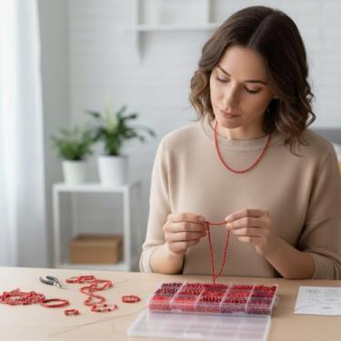 Imagem de Contas de vidro para fabricação de pulseiras, kit de fabricação de pulseiras de amizade de 15 grades, pequenas contas de vidro para joias