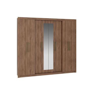 Imagem de Guarda Roupa 8 Portas e 4 Gavetas c/ Espelho Héster Freijo - Carraro