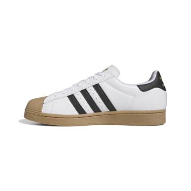 Imagem de adidas Originals Superstar ADV Tênis masculino de skate, Branco/Preto/Goma, 41