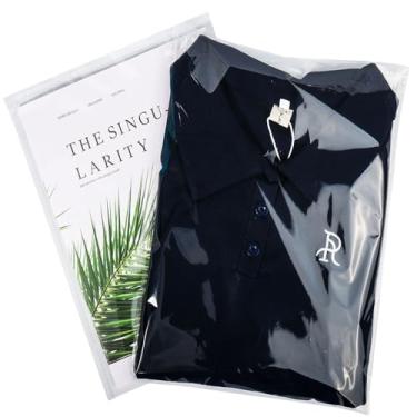 Imagem de Sacos de celofane autovedantes transparentes 22 x 28 cm, pacote com 100 sacos de plástico transparente para roupas, camisas, pequenas empresas, armazenamento e envio