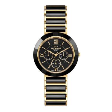 Imagem de Relógio Technos Feminino Ceramic Sapphire Dourado - 6p29amj-1p