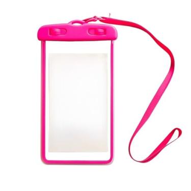 Imagem de Kit 5 Capas Prova d'Água para Celular – Segurança Total e Proteção Completa em Qualquer Aventura (SOMENTE 1 UNIDADES,ROSA)