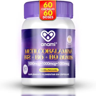 Imagem de Metilcobalamina B12 1000mcg Turbinado B6+b9 60cps Sublingual