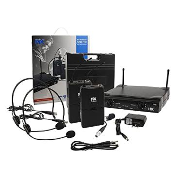 Imagem de Microfone Sem Fio Com Receptor e 2 Microfones de Headset/Lapela 578,50 618,00 Mhz