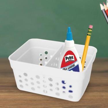 Imagem de Cesto Mini Organizador C 1 Divisória Mini Branco Empilhável - Usual Ut