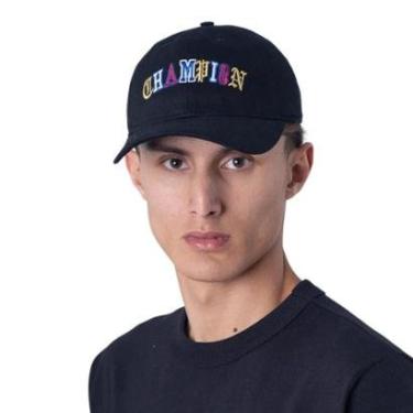 Imagem de Boné Champion Dad Hat Mix College Masculino Preto-Masculino