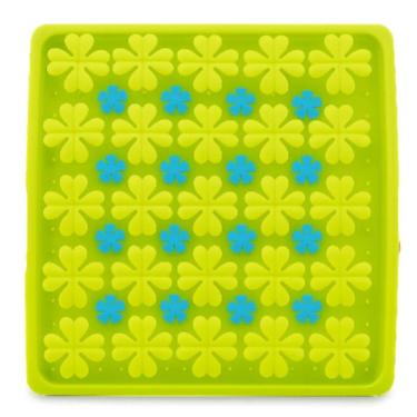 Imagem de Comedouro Lento e Tapete de Fuçar com Ventosas Nyp Floral Para Cães e Gatos