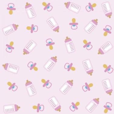 Imagem de Papel De Parede Infantil Mamadeira