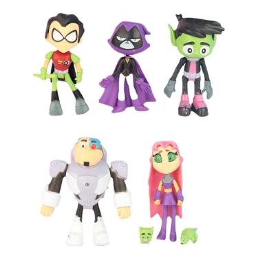 Imagem de Coleção de brinquedos de figuras de anime modelo D Teen Titans Robin 13cm