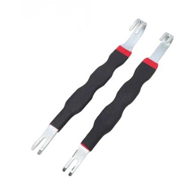 Imagem de Luqeeg Separador de conector elétrico de 2 peças, ferramenta de remoção de terminal de cabeça dupla com cabo de borracha ergonômico, separador de fio sem danos para reparo de chicote de fios de carro