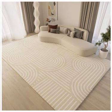 Imagem de SPXMQSS Tapetes de sala de estar, tapetes para quarto, antiderrapante, lavável, macio, grande, para quarto, mesa de jantar, decoração de escritório em casa, branco