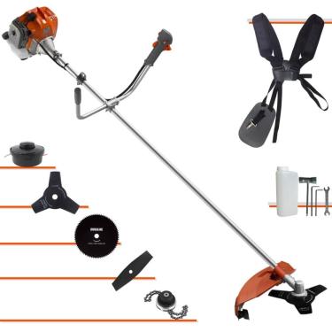 Imagem de Roçadeira Multifuncional À Gasolina Tekna RL430ACNTK 43cc 2T 1,7HP Completa Com Carretel + Faca 2 Pontas + Faca 3 Pontas + Faca 80 Dentes + Trimmer