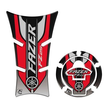 Imagem de Kit Protetor Tanque E Bocal Adesivo Moto Yamaha Fz25 2023-2024 Vermelho Vermelho