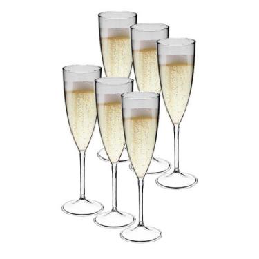 Imagem de Taça Espumante 20pçs Acrilico Cristal Premium 170ml Neoplas, Transpare