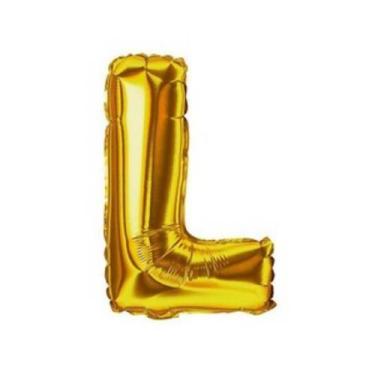 Imagem de Balao metalizado 40cm dourado letra l - PB Festas