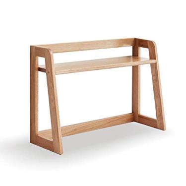 Imagem de LMJYU Organizador de arquivos, organizador de mesa simples para escritório e casa, estante de madeira arrumada, estante de mesa para livros, organizador de arquivos de escritório em casa
