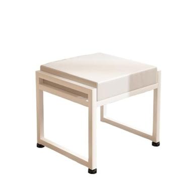 Imagem de uhyOHF Banco de apoio para os pés, sala de estar, porta de casa, trocador de sapatos, mesa de centro, banquinho quadrado, banco de sofá, banco de vestir, banco de ajuste, banco de mudança, tamanho