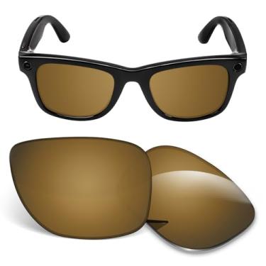 Imagem de Lentes de substituição de 1,5 mm compatíveis com óculos de sol inteligentes Ray-Ban Meta Wayfarer (Gen2) RW4012 53 mm - Bronze polarizado