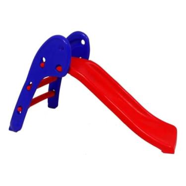 Imagem de Escorregador Baby Infantil com 2 degraus - Play Brinquedo (vermelho com azul)