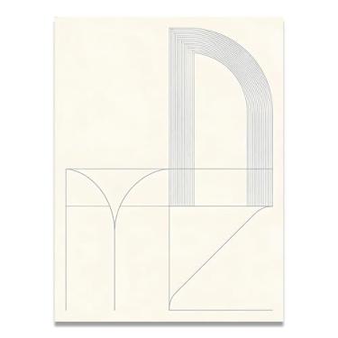 Imagem de Arte em tela minimalista de tons silenciosos: Serenidade tons neutros grande área em branco para decoração de espaço calmo 60 x 90 cm sem moldura