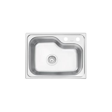 Imagem de Cuba de Embutir Tramontina Morgana Compact 48 FX Undermount em Aço Inox Acetinado 55 x 42 cm com válvula