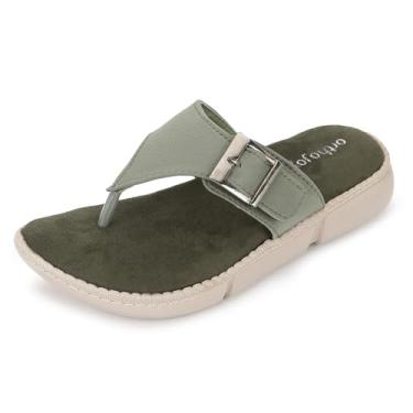 Imagem de ORTHO JOY Sandália feminina ortopédica feminina Doctor Fancy Mocassins para mulheres, Verde, 6 UK