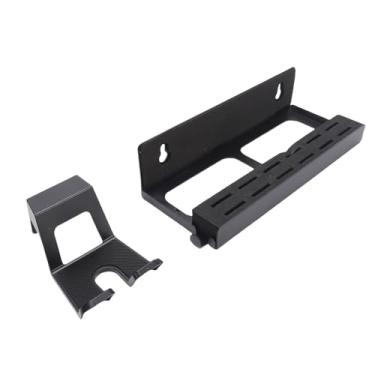 Imagem de SPYMINNPOO Suporte de Montagem na Parede para Switch 2 Dock, Suporte de Metal Com 12 Slots para Cartões, Prateleira que Economiza Espaço para Acessórios de Jogos