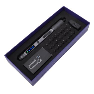 Imagem de GOWENIC Conjunto de Chave de Fenda Elétrica, Chave de Fenda Elétrica Com 3 Configurações de Torque, 24 Bits Com Luz LED, Ferramenta de Reparo de Chave de Fenda Recarregável para