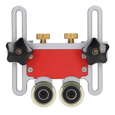 Imagem de Luocute Rolo de Estoque de Rolamento de Roda Duplo, Rolo de Guias de Alimentação de Serra de Mesa de Liga de Alumínio Ajustável Com Bloco Deslizante, para Guias de Tipo 30 19 75 Trilhos