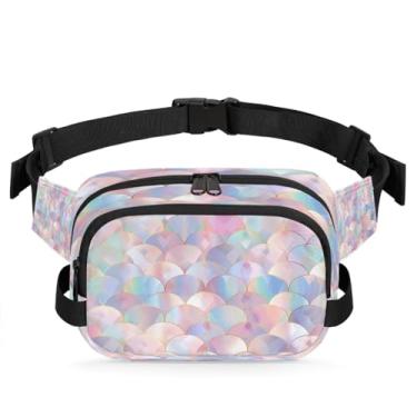 Imagem de Pochete abstrata de mármore cinza para mulheres e homens com alça ajustável, bolsa transversal, bolsa de peito, bolsa tiracolo, Cor 20