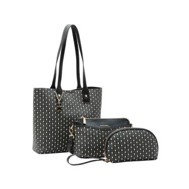 Imagem de Kit Bolsa Feminina Chenson Original 3 Peças 3485366 – Monograma Baby Urso, cor Preto