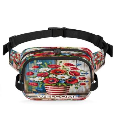 Imagem de Pochete de gato azul amarelo para mulheres e homens com alça ajustável, bolsa transversal, bolsa de peito, bolsa tiracolo, Cor 28