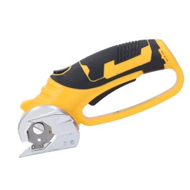 Imagem de OPPWONG Tesoura Elétrica Sem Fio, Tesoura Portátil de Tecido Recarregável Potente de 4 V Com Luz LED e Trava de Segurança, Cortador Rotativo para Tecido Plástico de Carpete