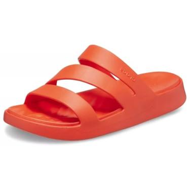Imagem de Crocs Sandálias femininas Getaway com tiras, Lava, 38