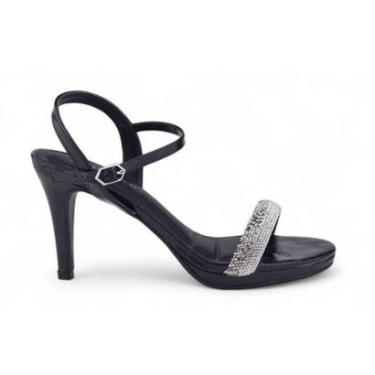 Imagem de Sandália Feminina Bebecê T7119 Salto Fino Tira Strass-Feminino