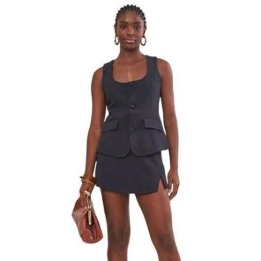 Imagem de Colete Colcci Alfaiataria Ajustado Preto Feminino-Feminino