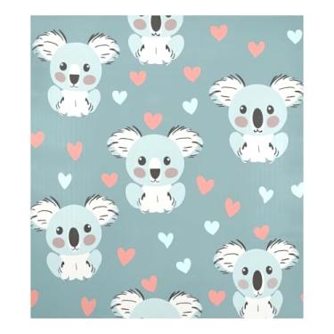 Imagem de Capa decorativa fofa coala com corações para lava-louças ímãs à prova d'água capa magnética de geladeira capa portátil para lava-louças de bancada 58 x 66 cm