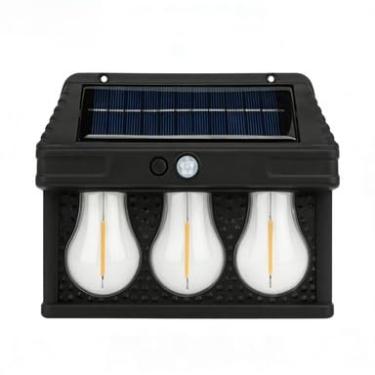 Imagem de Luminária Solar de Parede com Sensor de Movimento LED, 3 Modos de Iluminação À Prova d'Água IP65, Iluminação Externa para Jardim, Entrada e Segurança Residencial