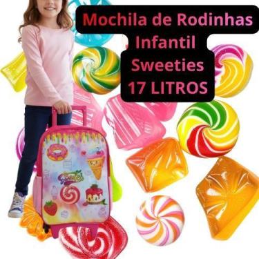 Imagem de Mochila de Rodinhas Infantil Sweeties - Rosa - FIRST