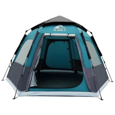 Imagem de Carpa de Camping HEWOLF para 2/3/4 Personas Impermeable Azul