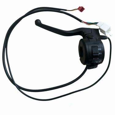 Imagem de Manete de freio Esquerdo com Botão do Farol Pisca e Buzina Bicicleta Elétrica Midori MD-20