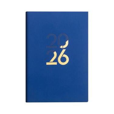 Imagem de Agenda Em Couro PU A5 Espanhol-Inglês 2026, Diário Semanal E Mensal, O