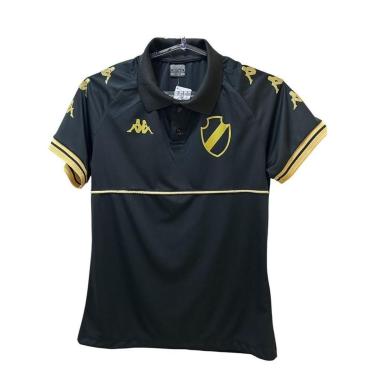 Imagem de Camiseta Vasco Polo Supp Monochromatic Kappa - Preta/Dourado-Unissex