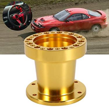 Imagem de Tnfeeon 3 Polegada Espaçador do Cubo do Volante, Kit Adaptador de Cubo de Alumínio, Controle Melhorado e Conforto para Modificações de Corrida de Carro (Ouro)